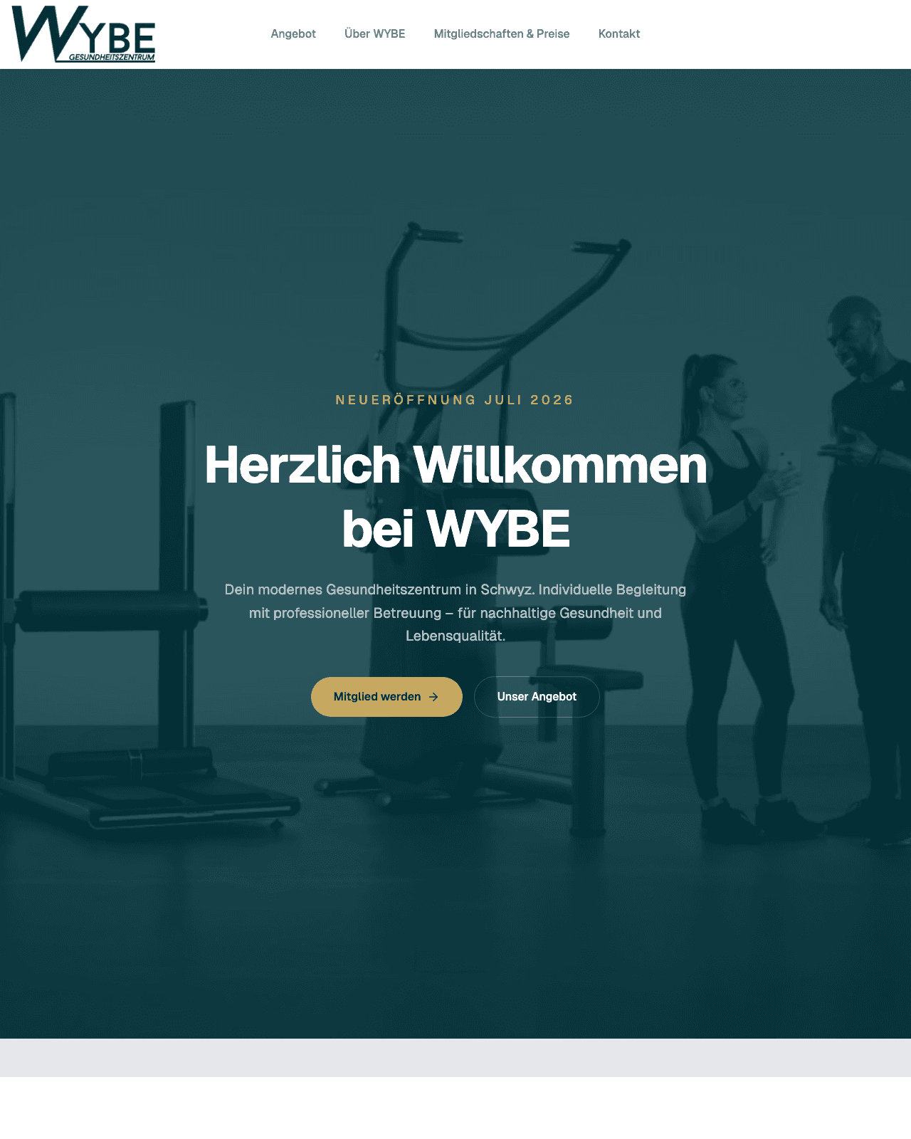 Vorschau der Website Wybe Gesundheitszentrum